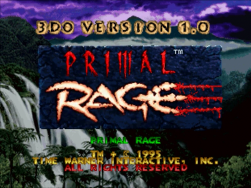 Primal Rage title screen for 3DO